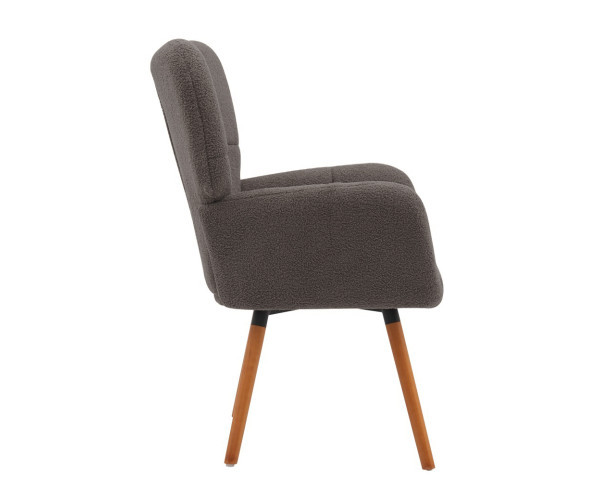 Крісло Флор тканина сіра букле тедді Днепр - изображение 3