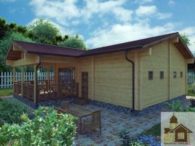 Купити зруб лазні під ключ Одеса з терасою Одеса - зображення 1