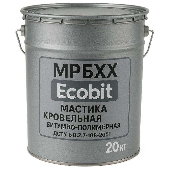МРБХХ Ecobit Мастика покрівельна бітумно-полімерна ДСТУ Б В.2.7-108-2001 20 кг Дніпро - зображення 1