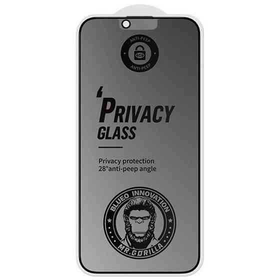 Защитное 2.5D стекло Blueo Full Cover Anti-Peep Matte для Apple iPhone 13 Pro/13/14/16e/17e (6.1") Херсон