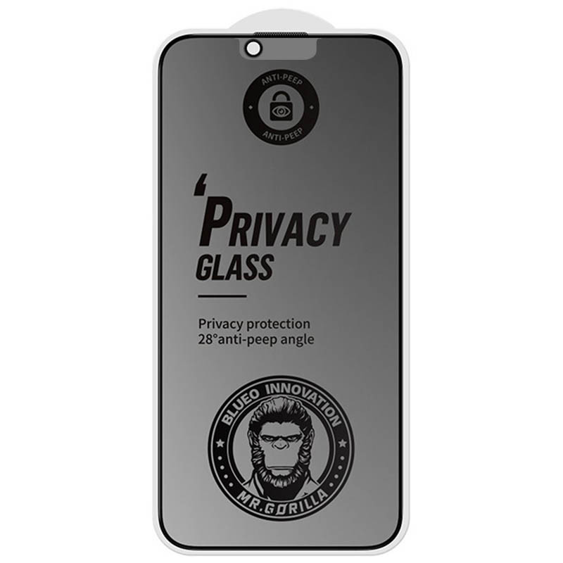 Защитное 2.5D стекло Blueo Full Cover Anti-Peep Matte для Apple iPhone 13 Pro/13/14/16e/17e (6.1") Херсон - зображення 2