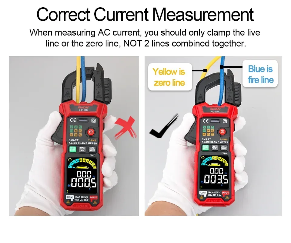 Струмові кліщі GVDA GD168B мультиметр 168B 168 B Truerms Kaiweets амперметр вольметр Кривий Ріг - зображення 4