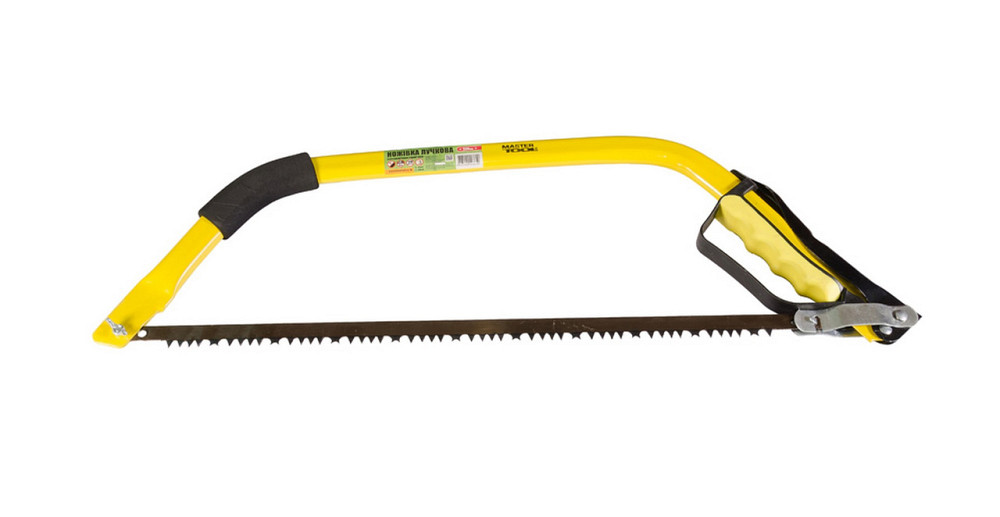 Ножовка лучковая MASTERTOOL 530 мм 4TPI с эргономичной ручкой 14-6913 Харків - зображення 1