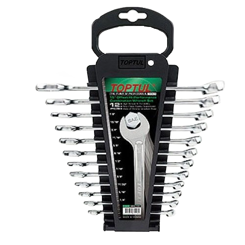 Набор ключей дюймовых комбинированных TOPTUL 12 шт. 1/4"-7/8" на холдере GBAC1201 Харків - зображення 1