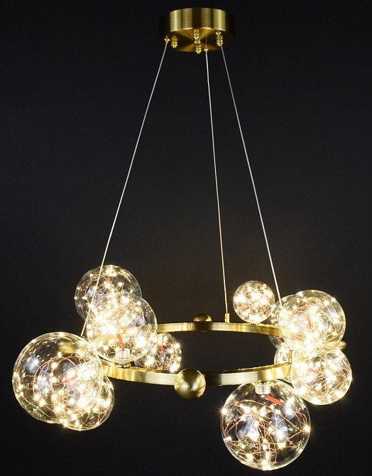 Люстра стельова LED MD9138-12-led Латунь 40-130х78х78 см. Київ - зображення 1