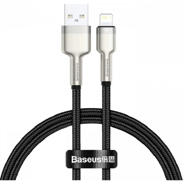 Кабель Baseus Cafule Metal Data Type-C to Lightning PD 20W 0.25m Black (CATLJK-01) Харків - зображення 1