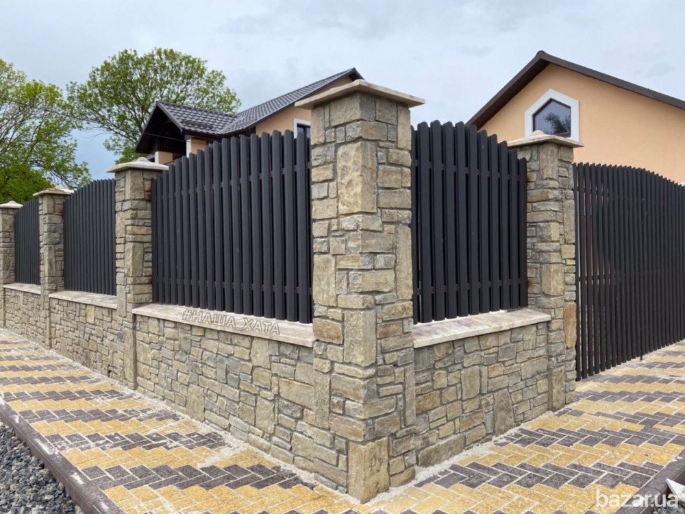 Євроштахетник металевий від виробника. Монтаж штахетника Стрий - зображення 1