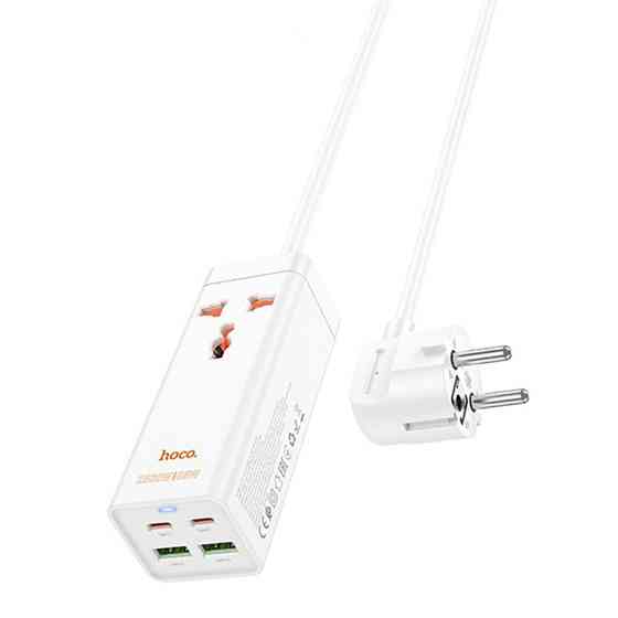 Удлинитель Hoco AC10A Talent PD65W+QC3.0 (2USB-A/2C/1xSocket) (1.5m) Херсон