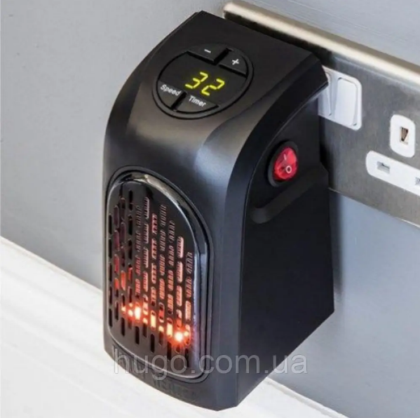 Електричний обігрівач 400 Вт HANDY HEATER, з таймером / Портативний тепловентилятор з 2 режимами. Одесса - изображение 6