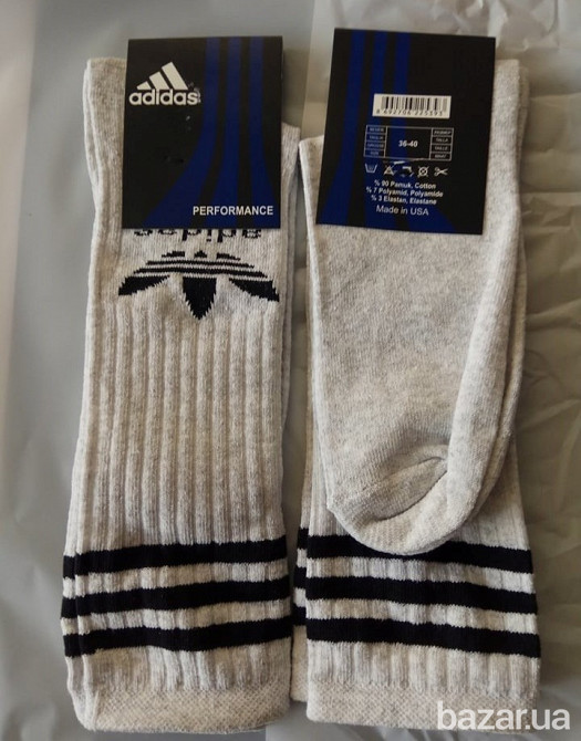 Шкарпетки котон адідас високі р 36-40 Киев - изображение 4