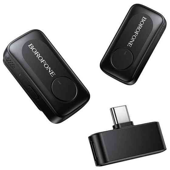 Петличный беспроводной микрофон Borofone BFK17 Lemai dual-mic Type-C Херсон