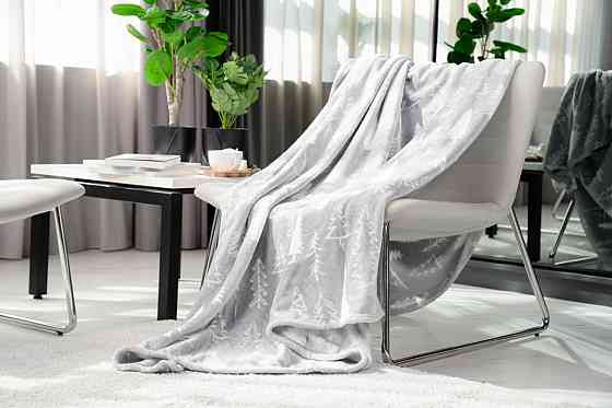 Плед Ardesto Flannel Ялинки ART-0110-PB 160х200 см світло-сірий Киев