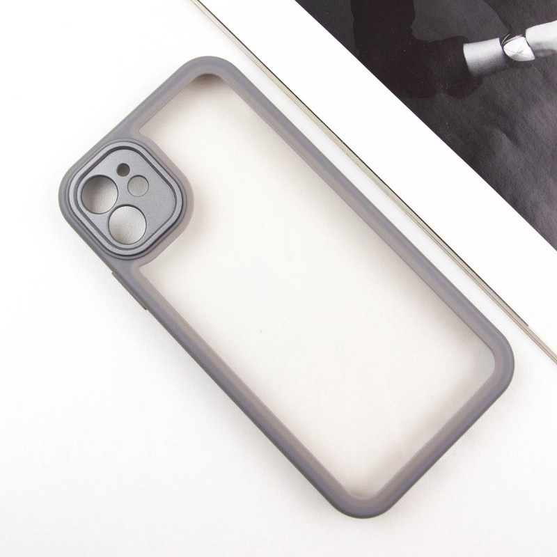 TPU чехол Transparent + Colour 1,5mm для Apple iPhone 12 (6.1") Херсон - изображение 4