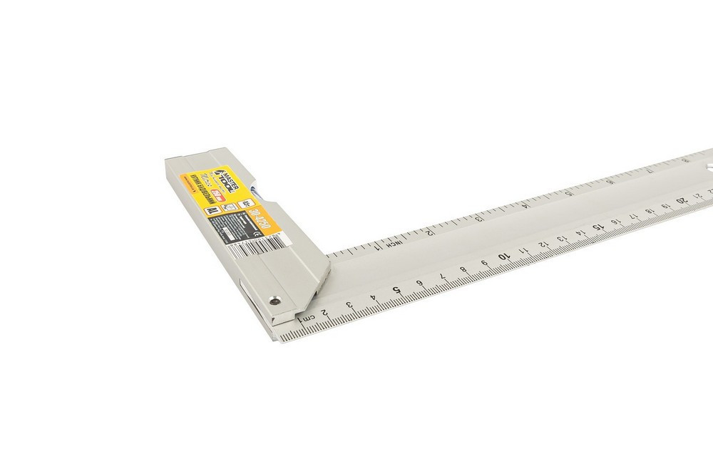 Угольник строительный алюминиевый MASTERTOOL 250 мм ручка Al с капсулой 0,5 мм/1м 30-4250 Харків - зображення 7