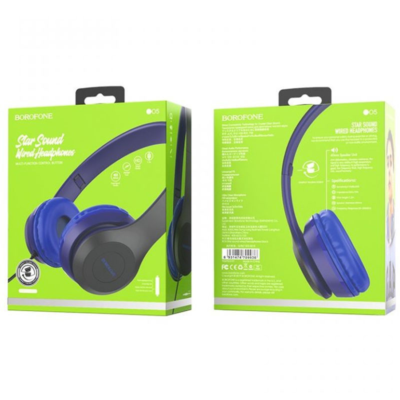 Накладные наушники Borofone BO5 (3.5mm/1.2m) Херсон - зображення 8