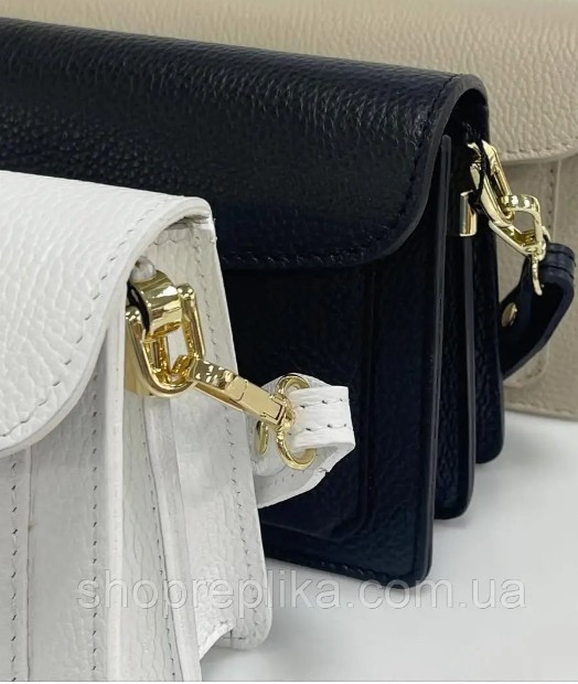 сумка кожаная женская багет Итальянская белая TS000208 Киев - изображение 2