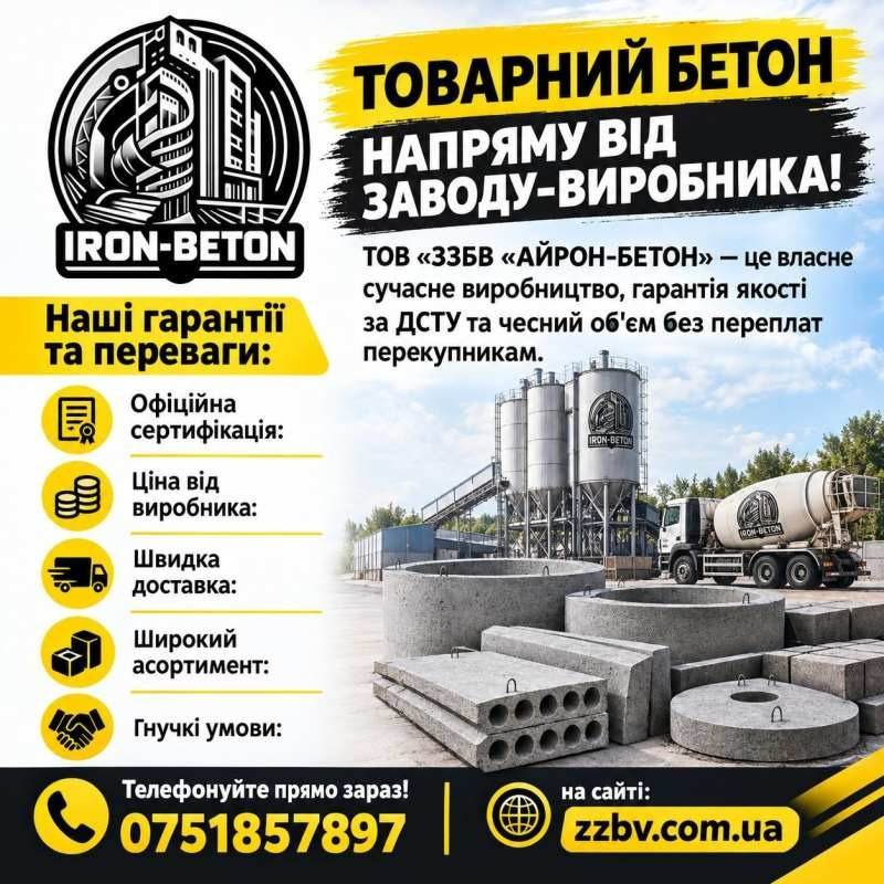 Товарний бетон напряму від заводу-виробника! Харьков - изображение 2