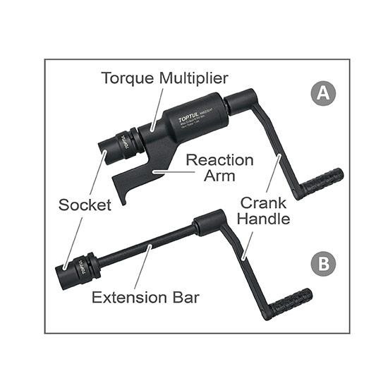 Ключ колесный редукторный 1", Мах 4700Nm, 1:64 (головки 32 и 33мм) TOPTUL GAAI0502 Харків - зображення 2