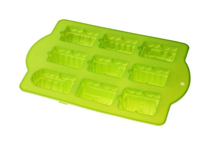 Форма силіконова для випічки кексів Empire Паровозики EM-7108 5х24х34 см Київ - зображення 1