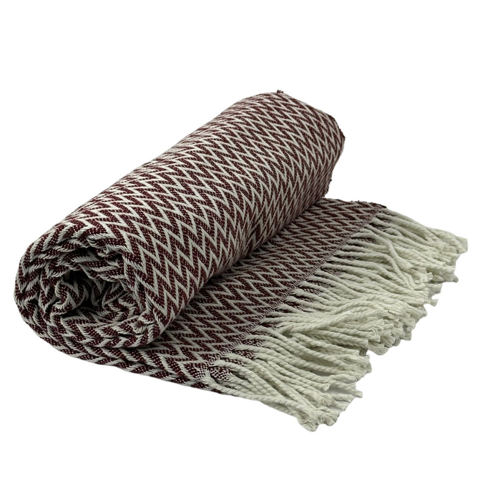 Бавовняний плед Vladi Valencia Владі Валенсія 3167 Бордовий 140х200 Коттон 50% Київ - зображення 1