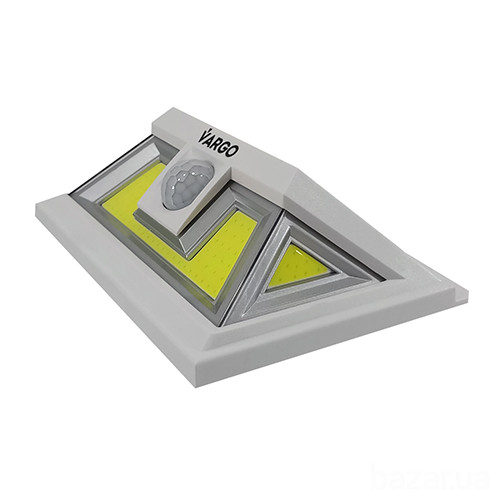 LED светильник на солнечной батарее VARGO 10W c датчиком Белый Вінниця - зображення 2