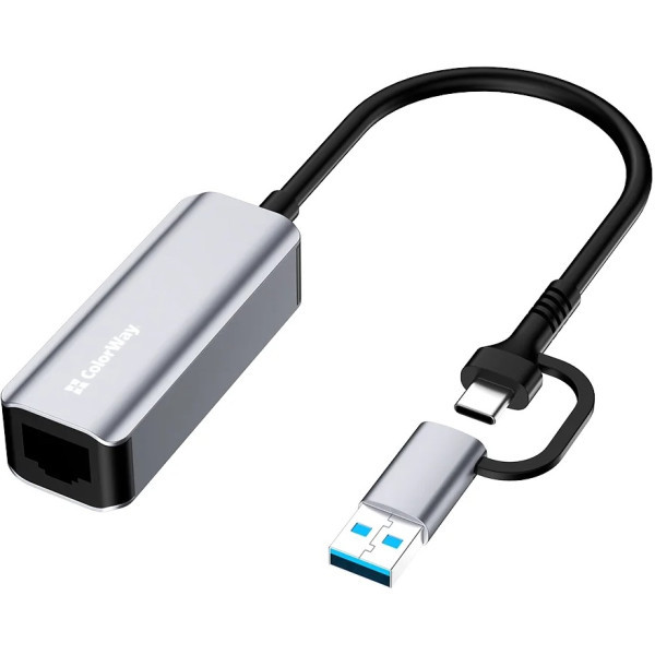 Мережевий адаптер ColorWay USB-A/USB-С 3.0 to RJ45 (CW-AD-CRG) Харків - зображення 1