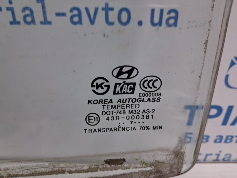 Стекло двери заднее левое Hyundai Tucson 2004-2009 834102E000 (Арт. 79454) Київ - зображення 3