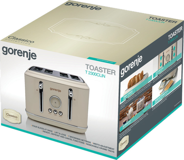 Тостер Gorenje T2300CLIN 1150 Вт бежевый Киев - изображение 5
