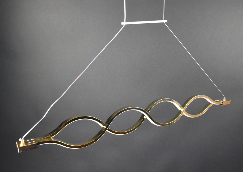 Люстра стельова LED H33L-1200-gd Золото 30-110х6х122 см. Київ - зображення 1