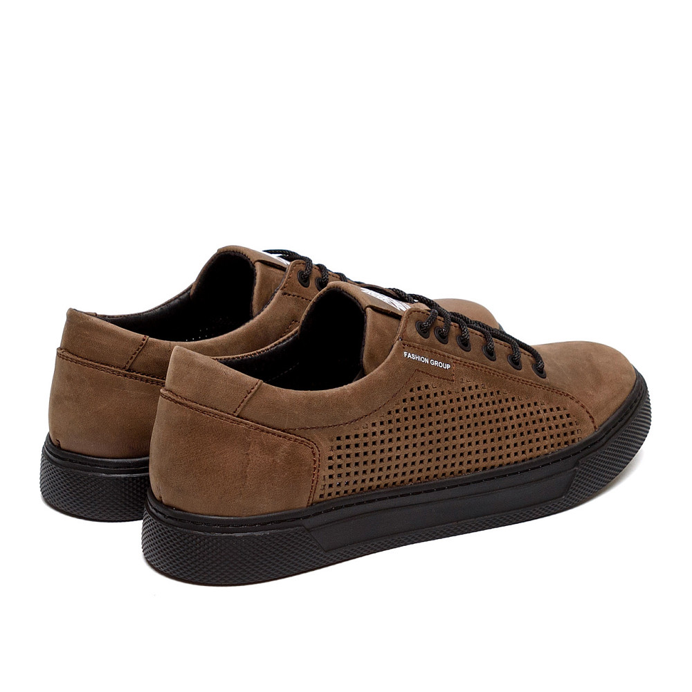 Мужские летние кожаные кеды Kristan перфорация Київ - зображення 4