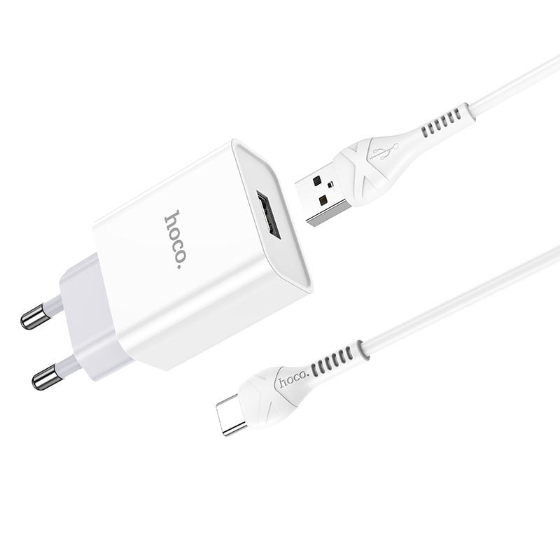 СЗУ Hoco C81A Asombroso 2.1A (1USB-A) + кабель USB to Type-C Херсон - зображення 3