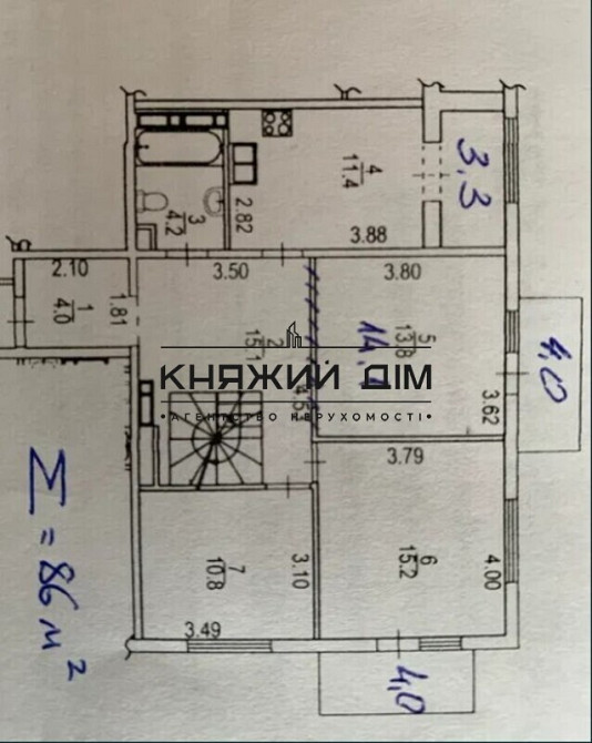 Оренда дворівневого офісу ЖК «Нова Англія», код 1419332 Киев - изображение 12