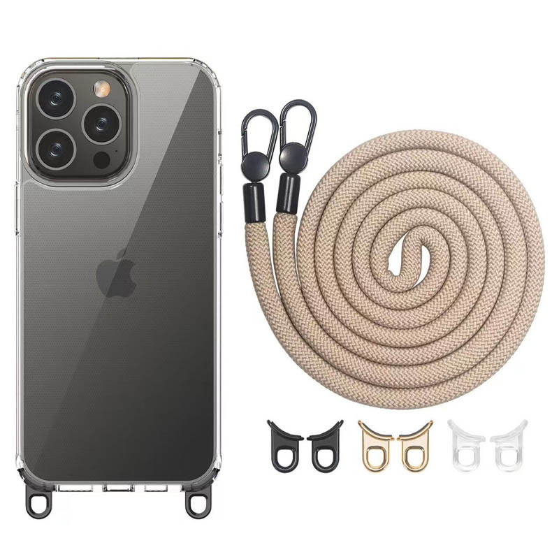 Чехол TPU Transparent with Straps для Apple iPhone 12 Pro Max (6.7") Херсон - изображение 1