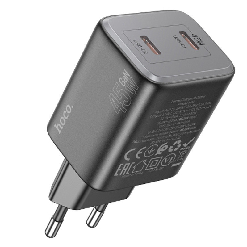 СЗУ Hoco N42 Elogiado PD45W (2USB-C) Херсон - зображення 1