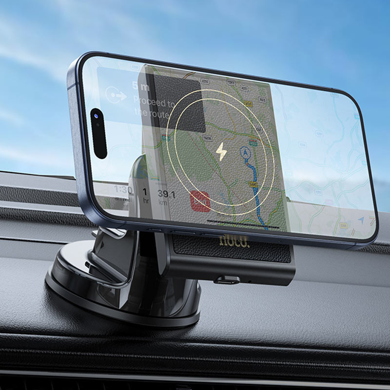 Автодержатель с БЗУ Hoco HW20 Precious (center console) Херсон - зображення 4