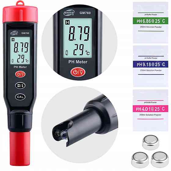 Измеритель кислотности и температуры (pH-метр), 0-14 pH (+/-0,1%)  BENETECH GM760 Харьков