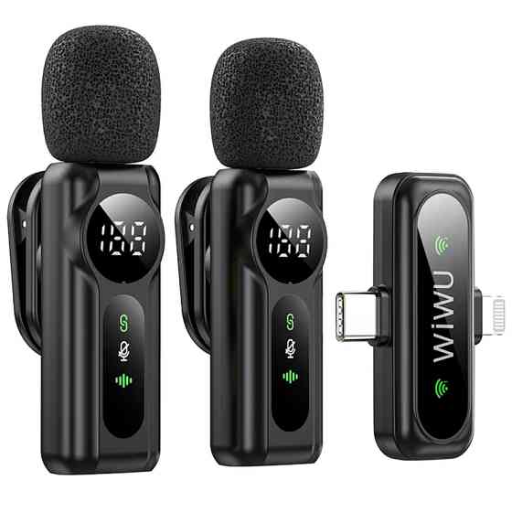Петличный беспроводной микрофон WIWU WM007 Dual-mic (Lightning/Type-C) Херсон