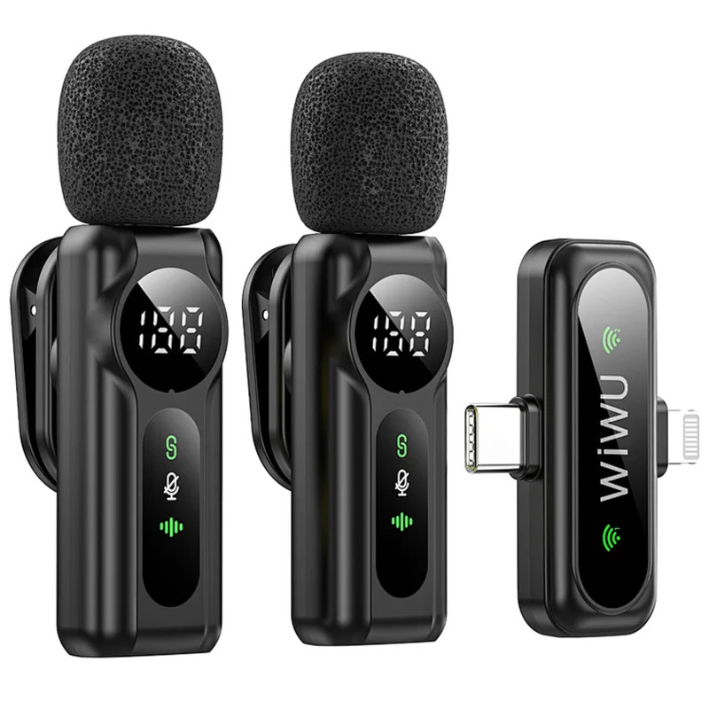 Петличный беспроводной микрофон WIWU WM007 Dual-mic (Lightning/Type-C) Херсон - изображение 6