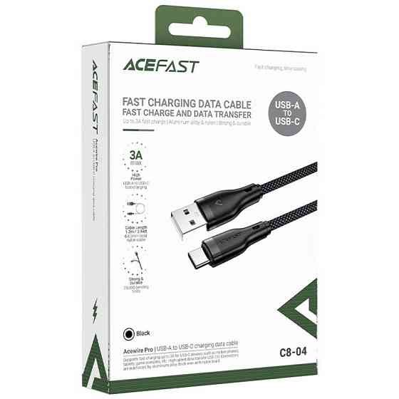 Дата кабель Acefast C8-04 USB to Type-C 3A (1.2m) Херсон