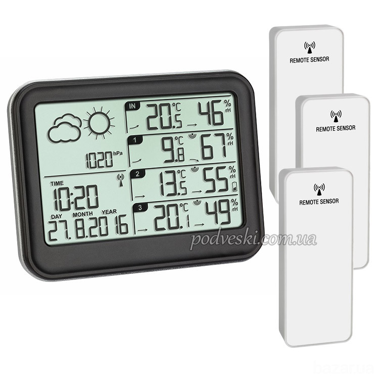 Цифровая метеостанция View TFA 35114201 с тремя датчиками Полтава - зображення 1