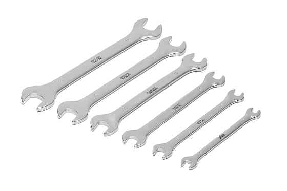 Ключи рожковые MASTERTOOL SATIN FINISH набор 6 шт (6–17 мм) CrV DIN 3110 70-2106 Харків