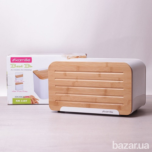 Хлебница и контейнеры Kamille с бамбуковыми крышками Черная (KM 1120) Одесса - изображение 12