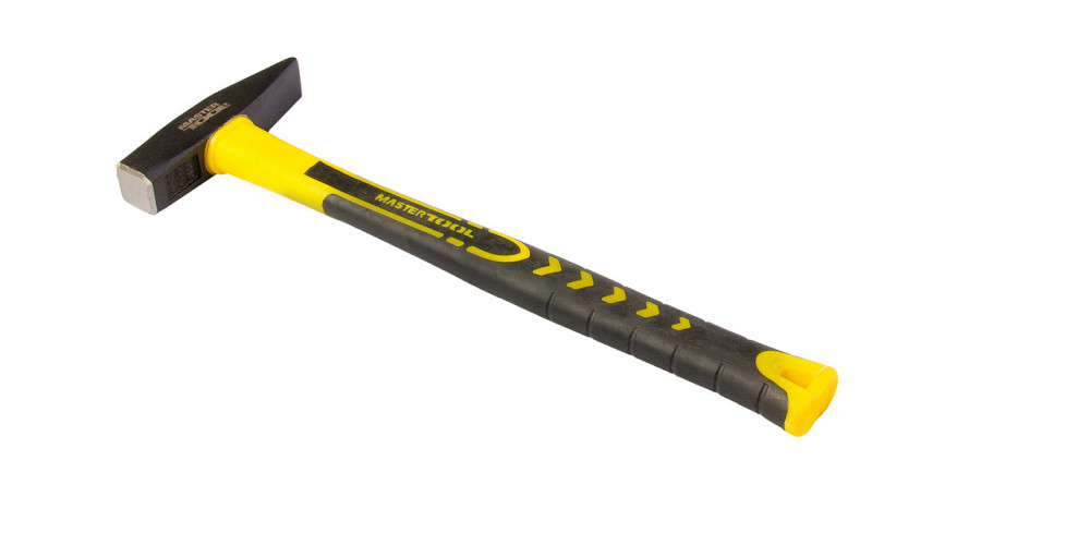 Молоток слесарный MASTERTOOL 300 г HRC 50 рукоятка фиберглассовая 305 мм 02-0803 Харків - зображення 1