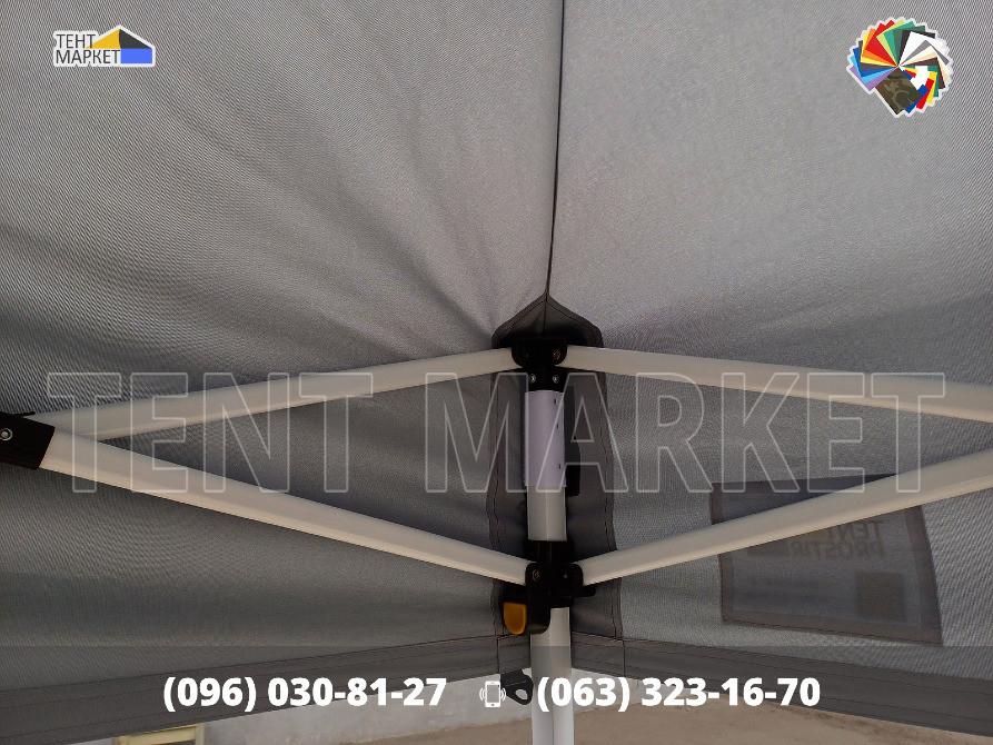 Тент брезент 3х2 Сірий накриття дах на китайский торговий шатер. Виготовлення Тенти Шатри палатки Запорожье - изображение 7