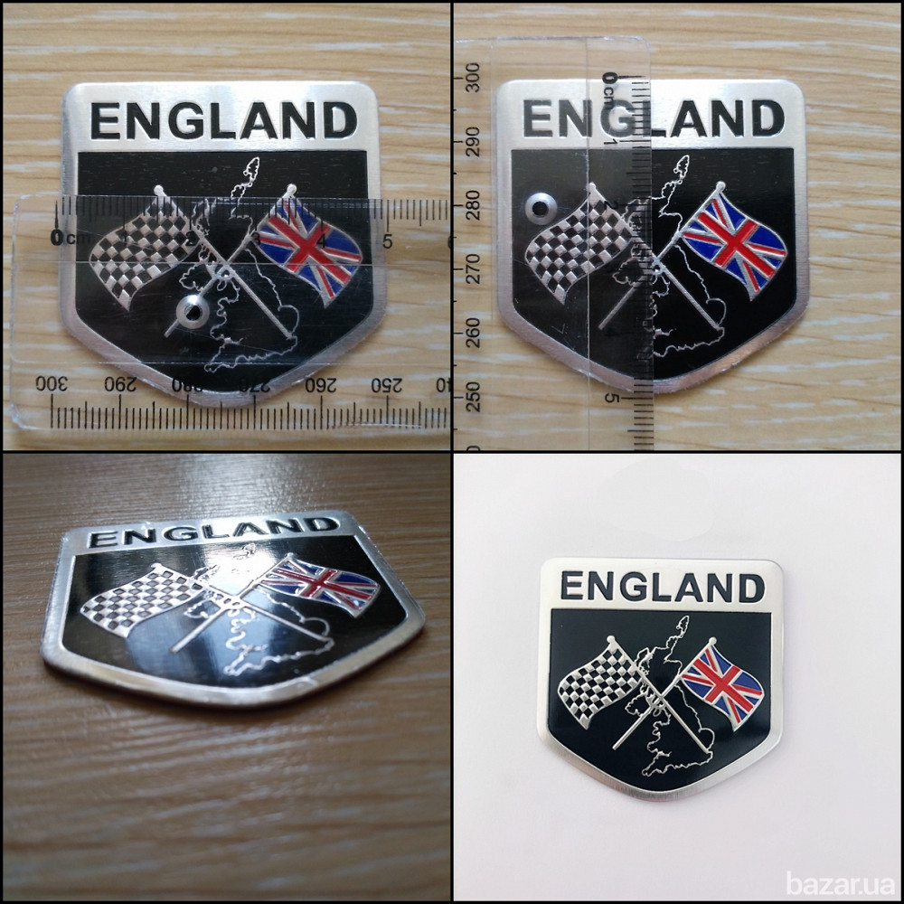 Наклейка на авто Флаг Англии алюминиевые на авто Бориспіль - зображення 6