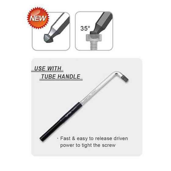 Набор ключей шестигранных с шаром TOPTUL 1,5-10мм 11ед. супердлинных в чехле GPAQ1101 Харьков