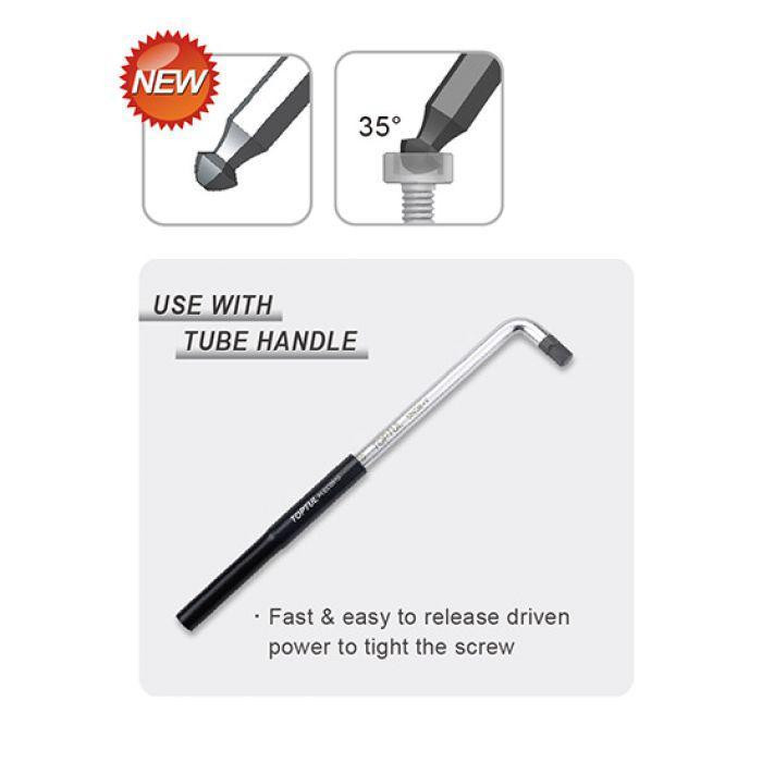 Набор ключей шестигранных с шаром TOPTUL 1,5-10мм 11ед. супердлинных в чехле GPAQ1101 Харьков - изображение 2