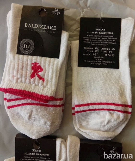 Женские носки р23 хлопковые 95% Киев - изображение 2