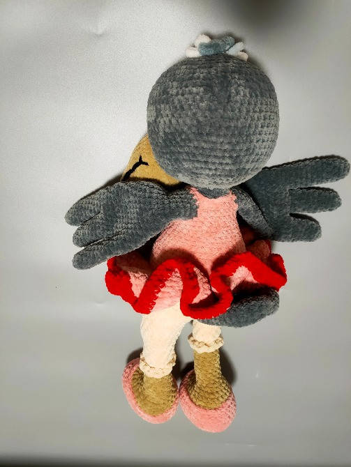 Іграшка м'яка в'язана пташка Ворона подружка модниця 50 см велика Нововолынск - изображение 4