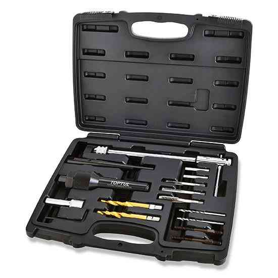 Набор для снятия поврежденных свечей накаливания и восстановления резьбы 16ед. TOPTUL JGAI1603 Харків